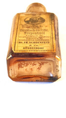 TERPENTIN OIL,Glass Apothecary Clear Jar, Dr. Schoenfeld-Duseldorf, 50ml, 1930’s