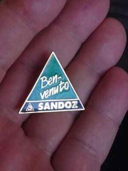 SANDOZ Pharmaceuticals pin LSD Albert Hofmann – BENVENUTO pin badge