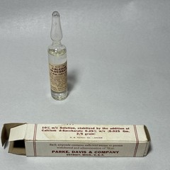 Parke Davis Calcium Gluconate Ampoule 10cc 1g No.239 with Box Detroit MI