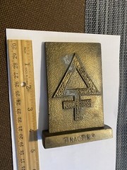 1981 Secundum Artem Tinactin Metal Paperweight Pharmacy RX Drugstore
