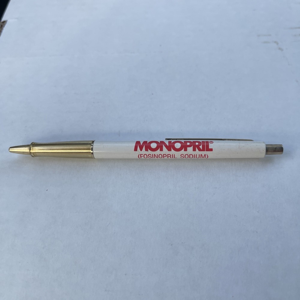 Monopril PaperMate PEN Drug Rep Pharmaceutical Promo Medical Advertising