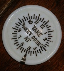 1896 Acme Dose Indicator White Milk Glass Tumbler Cover Medicine Advertising