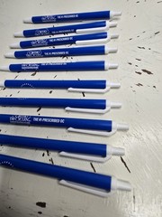 Pharmaceutical Drug Rep Pen Lot Of 10 Ortho Tri-Cyclen Geodon Pepcid Plavix