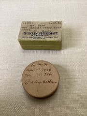 2 VINTAGE 1930’s PRESCRIPTION CARDBOARD PILL BOX PHARMACY Linden NJ