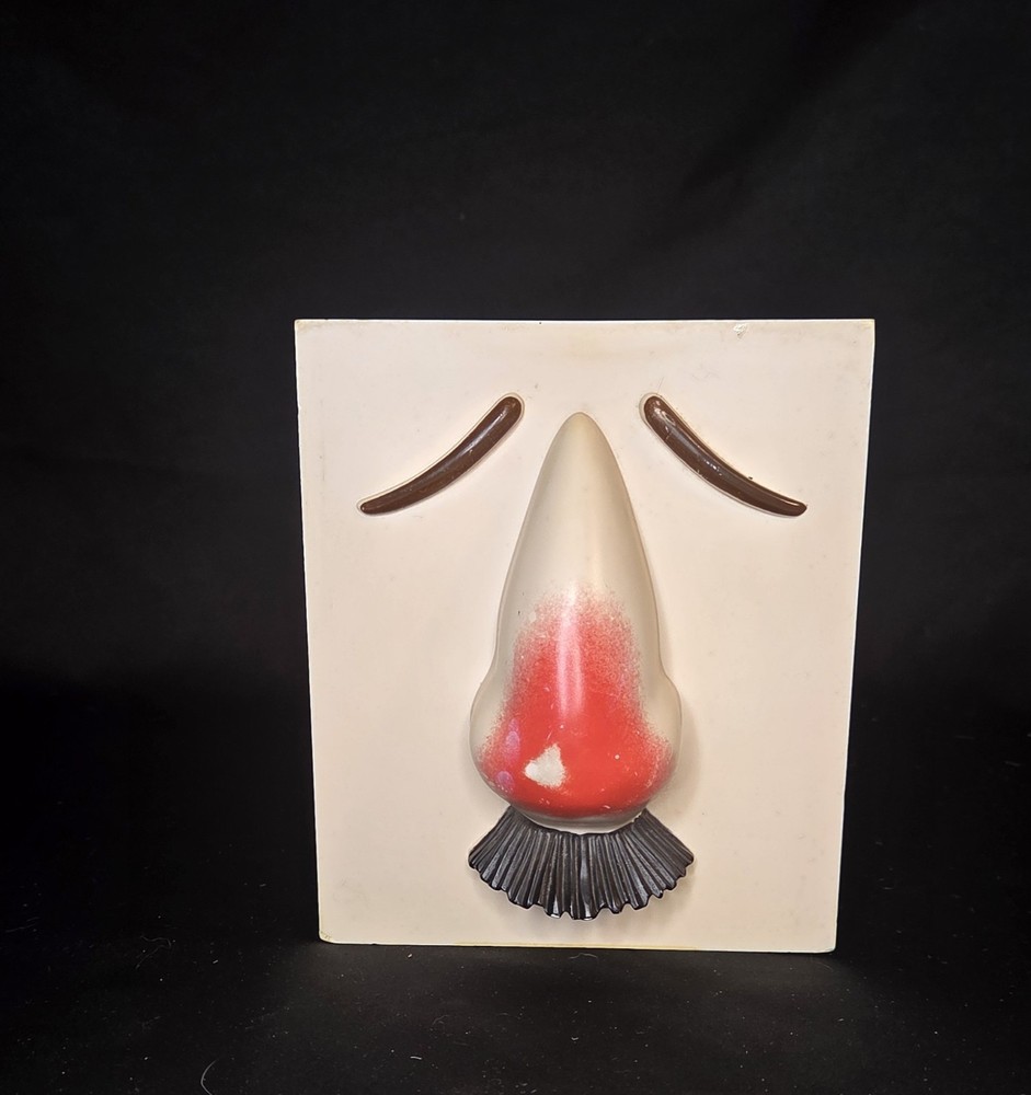 Puffs Tissue Box Cover Entex Vtg 1987 Red Nose Face Medicine Promotional Novelty
