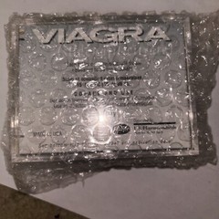 Vintage Viagra Paperweight in Original Box Blue Pill Gag Gift Drug Rep Pfizer