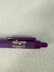 Allegra DRUG REP eye-catching chunky pen – RAISED LOGO – Collectible NON WORKING