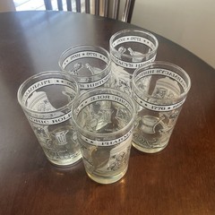 5 Libby MCM Pharmacy’s Historic Role 1776-1976 Glasses 5-5”