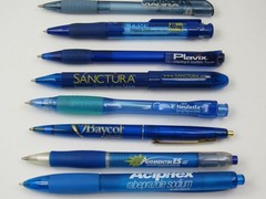Lot of 10 PENS Drug Rep Pharmaceutical Promo Medical Advertising Shades of Blue