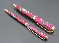 Unique Colorful Norvasc Metal PENS Drug Rep Pharmaceutical Advertising Lot of 2