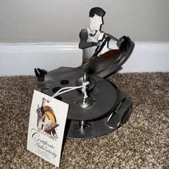 H & K Hina & Kunst Metal Sculpture Dentist & Patient Business Card & Pen Holder