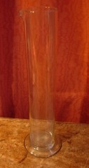 Measuring cylinder scientific glass hand blown with rough pontil