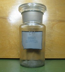 Vintage Medical Science Glass Bottle,Germany,CARBO ACTIVATUS
