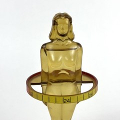 DIURIL VINTAGE Plastic 6.5” MEDICAL AD. 1958 OIL Filled ANATOMY FIGURINE FEMALE
