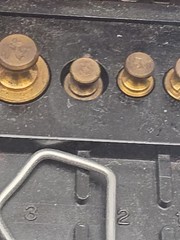 Vintage Bristol Myers Set of Pharmacutical Brass Weights in Original Box