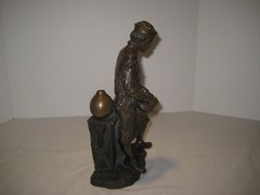 18th Century Apothecary Sculpture # 502 By Rick Lewis Cast Metal Sculpture