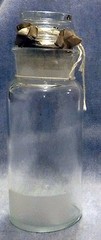 NOS TCW (Wheaton) Co 8oz Apothecary Jar w Lid Powder Surveillance Bottle US NAVY