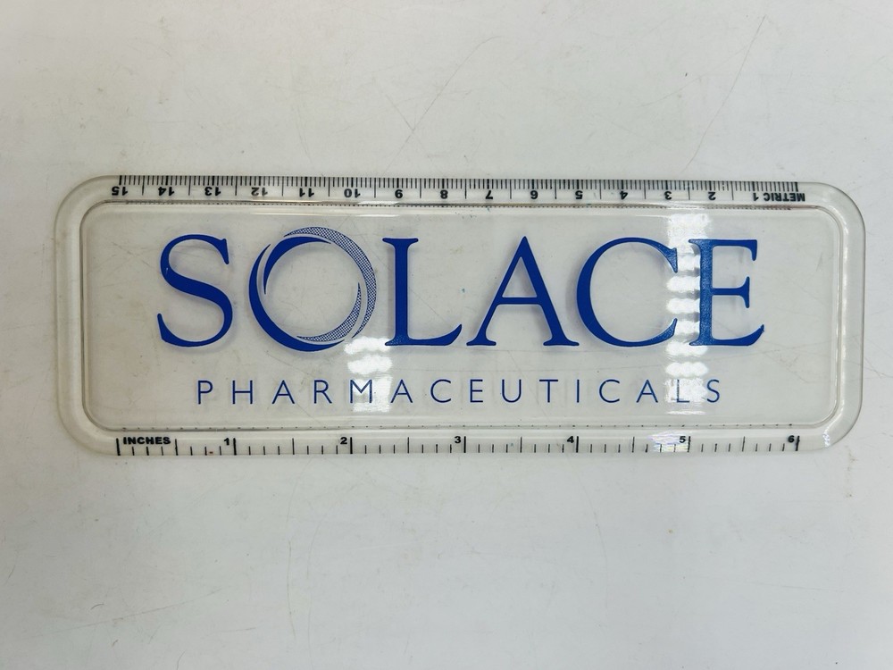 Solace Clear Ruler Pharmaceutical Collectible Chronic Pain Drug Rep Promo Swag