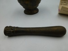Vintage Coricidin Mortar & Pestle for La Pharmacie Francaise & Louis Dufilho Jr