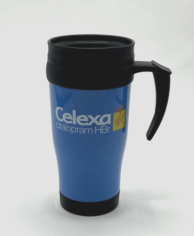 Insulated Acrylic Travel Mug CELEXA Advertising Pharmaceutical Rep, Cup Doctor