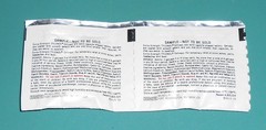 Vintage 1989 Tylenol Extra Strength Gelcaps 2 Sample Packets McNeil History Prop