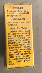 BLACK DRAUGHT VINTAGE 1930’s LAXATIVE BOX, CHATTANOOGA MEDICINE, see below