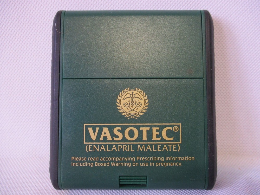 Vasotec Green Post-It Notepad Holder Pharmaceutical Drug Rep Promo Advertisement