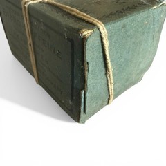 Antique Bromo-Caffeine Box Keasbey & Mattison Apothecary Headache Cure c1900 Vtg