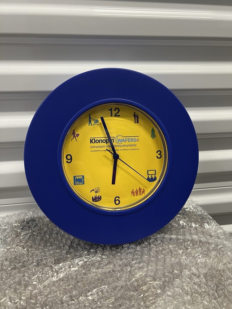 Klonopin Clock Drug Advertising Clonazepam Wafers Drug Clock Marketing Rare