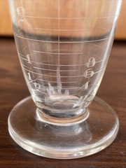 Antique Hand Blown Glass Laboratory Apothecary Beaker 5 1/2″ Whitall Tatum & Co.