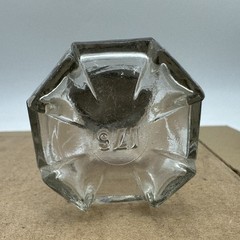 RARE Vintage McNeil Clear Glass Medicine Bottle display/collectible Unique Shape