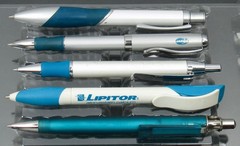 Lot of 5 Lipitor PENS Metal & Plastic Drug Rep Pharmaceutical Promo Advertising
