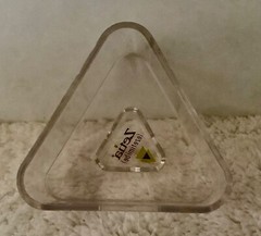 DRUG REP RARE CLEAR ZETIA PLASTIC/ACRYLIC CANISTER