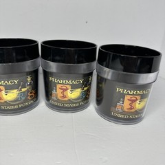 Pharmacy United States Postage Stamp Vintage 1972 Plastic Cups Set Of 4