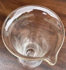 Antique Hand Blown Glass Laboratory Apothecary Beaker 5 1/2″ Whitall Tatum & Co.