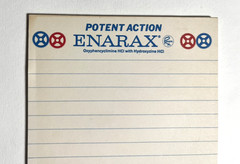 Vintage 1960s – Pharmaceutical Medicine Note Pad Enarax Roerig – 8″x 5″
