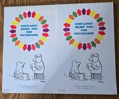 MONOPRIL Cortlandt Memo Telephone Message Pads For Physicians Set 2 Vintage