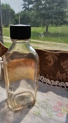 CLEAR GLASS Apothecary RX Medical ARGENTA Drug Jar Bottle NLR, AR 1968 Vintage✨️