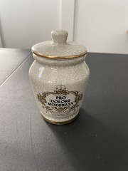 Vintage 1970’s Lilly Pro Dolore Moderata Apothecary Jar with Lid Acetaminophen