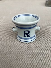 Vintage 1950 Squibb Pharmaceutical Delfts Holland Miniature Mortar No Pestle