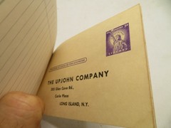 1950s The Upjohn Company Drug Order Unused Postcard book(14pc) 3 Cent liberty