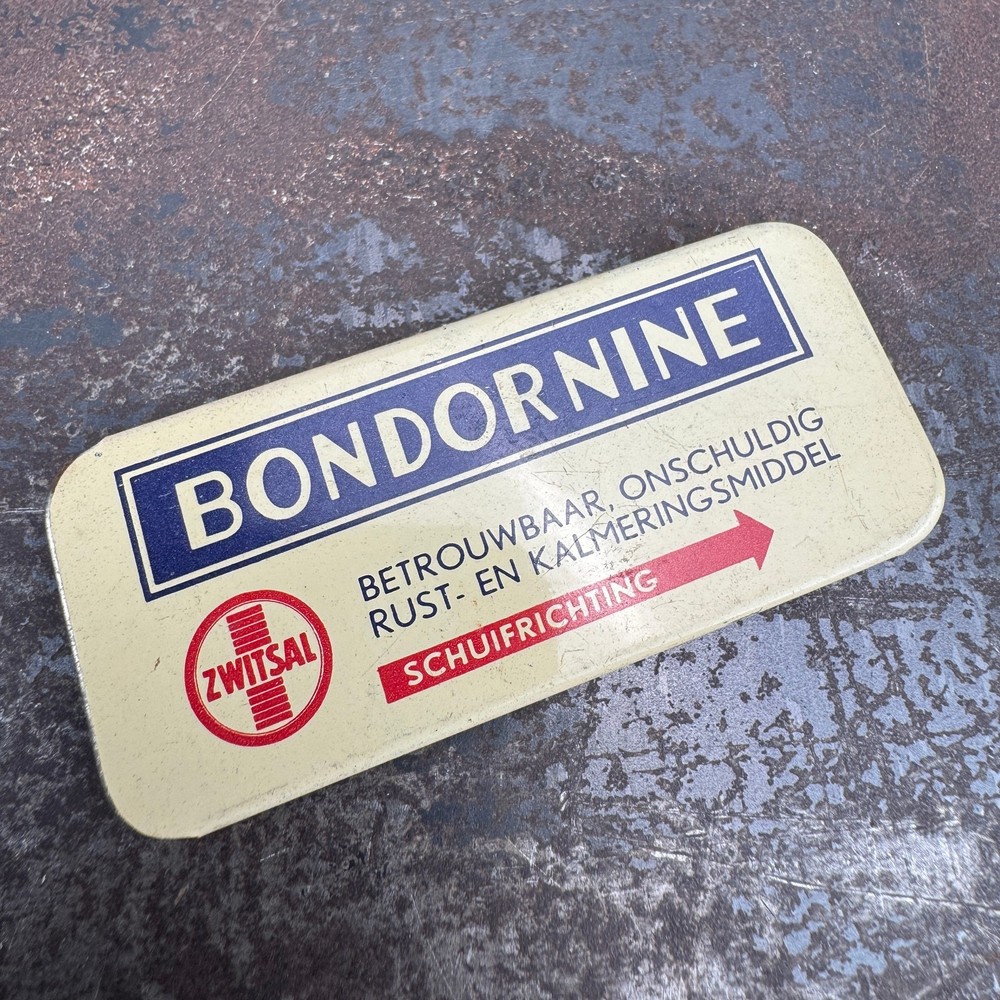 Vtg c.1960s BONDORNINE Advertising Medical Tin – GERMAN – EMTPY / NO CONTENTS