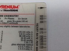 SmithKline 1973 DYRENIUM Normal Lab Values Drug Rep Advertising Ruler