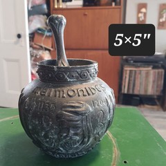 Vintage Brass RX Maimonides 1135-1204 Secundum Artem Mortar & Pestle Coricidin