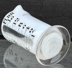 Antique Hicks Patent Pharmacist Apothecary Chemist Medicine Glass Milk Measure