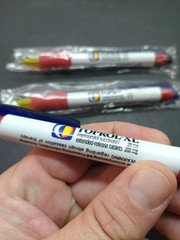 Drug Rep Writing Pen Toprol-XL Multicolor Red, White, Blue black ink Set Of 3