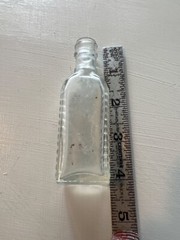 Vintage Clear Glass Medical Bottle Antique Apothecary 4” Pharmacy