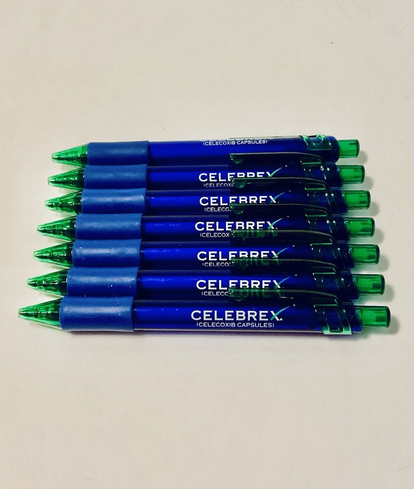 CELEBREX PHARMACEUTICAL REP PENS 5” RETRACTABLE PURPLE GRIPS LOT OF 7