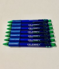 CELEBREX PHARMACEUTICAL REP PENS 5” RETRACTABLE PURPLE GRIPS LOT OF 7