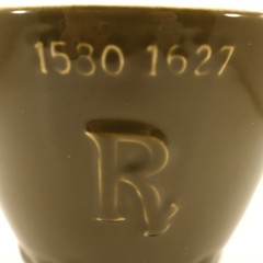 Schering Louis Herbert Rx APOTHECARY MORTER Olive Green Ceramic
